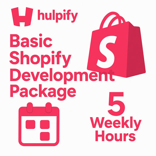 Basic Shopify Development Package - 5 Weekly Hours Affordable Service